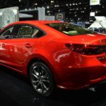 red mazda 6 on the exibition