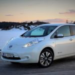 winter photo of the nissan leafs