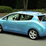 side view photo of the nissan leafs